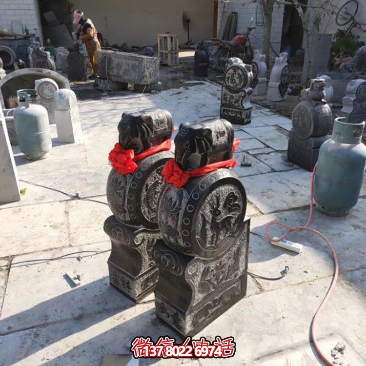 精美大理石仿古舊門(mén)墩雕塑，打造完美中式庭院