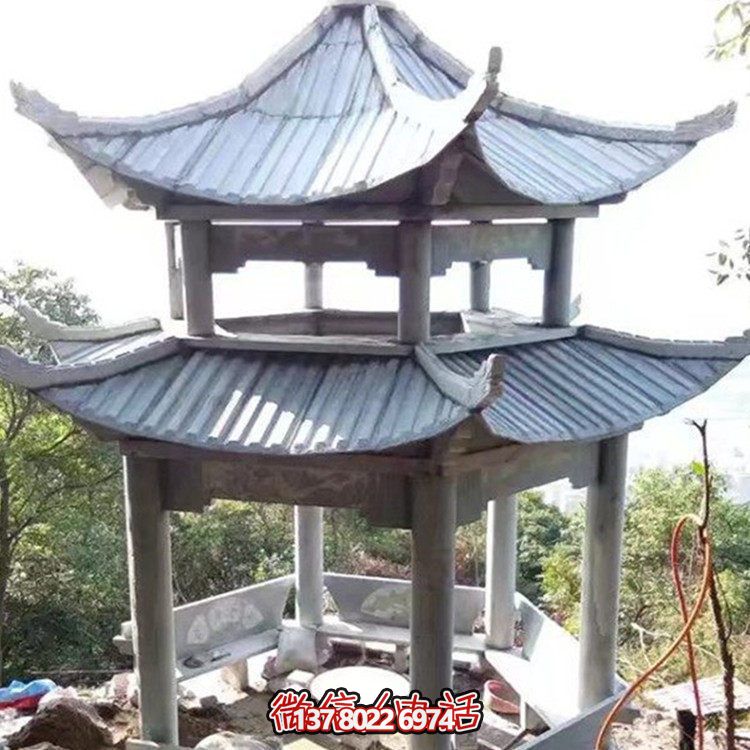 經典雙層大理石雕塑涼亭，給你不一樣的室外體驗
