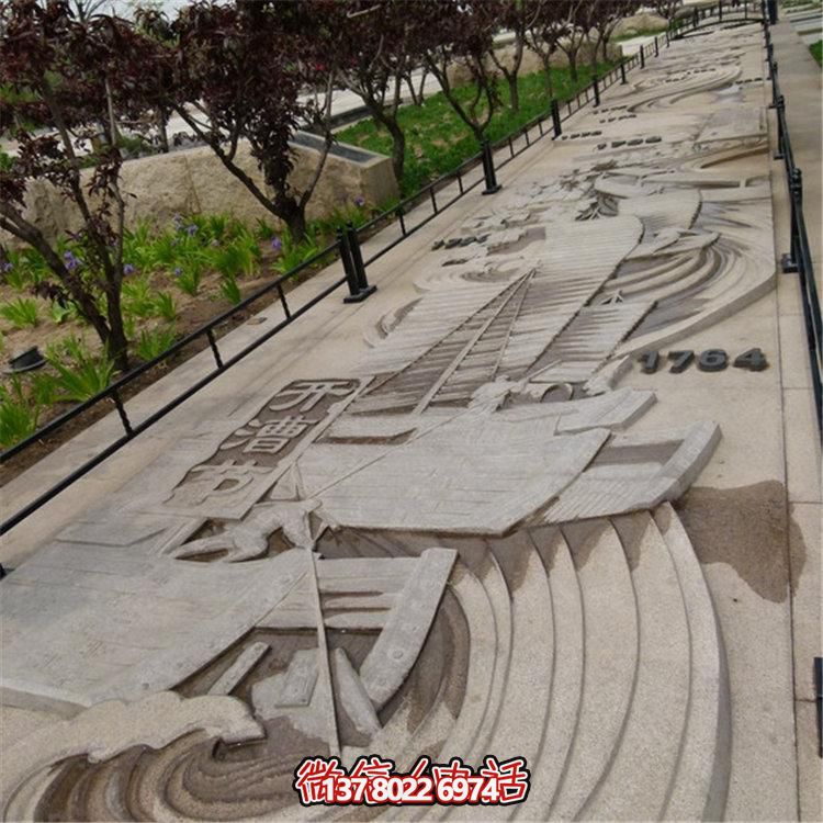 大理石浮雕壁畫，點綴景區廣場裝飾