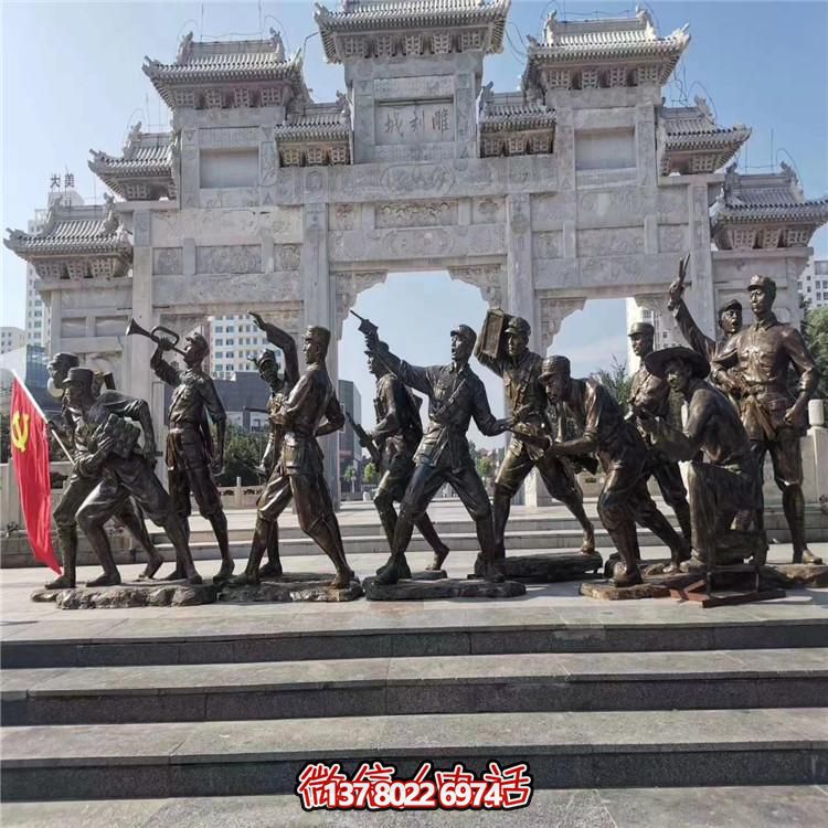紅軍戰士仿銅雕塑——緬懷革命先輩，傳承紅色文化