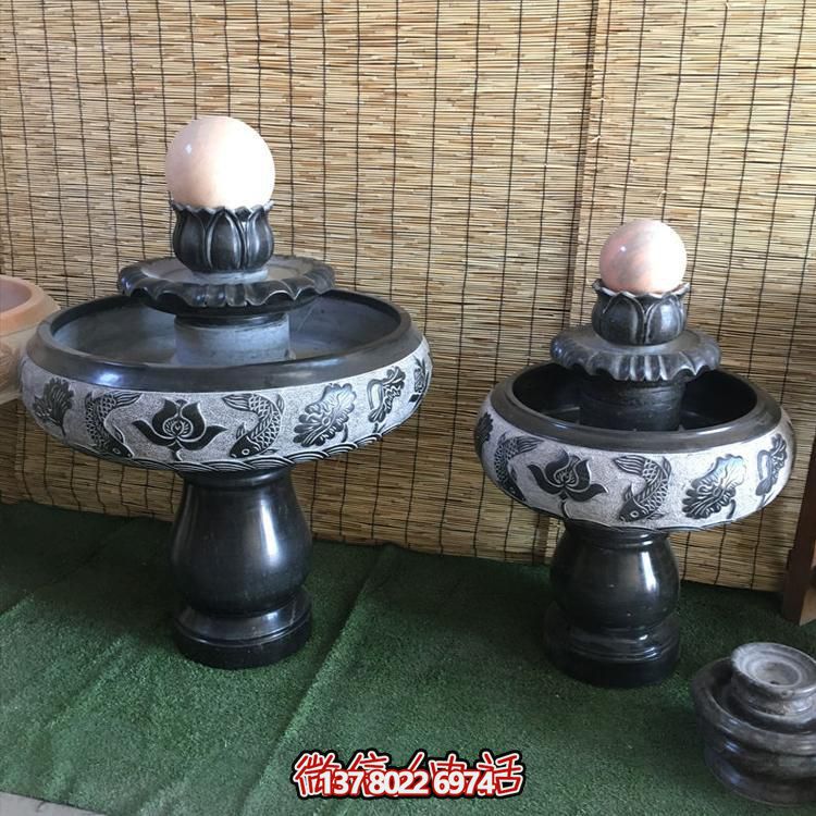 小型黑色大理石風水招財擺件，室內辦公家用