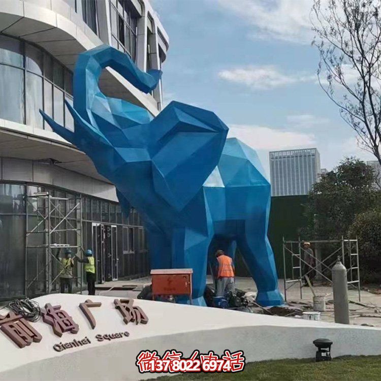 幾何雕塑大象，裝點(diǎn)商場(chǎng)、戶(hù)外廣場(chǎng)