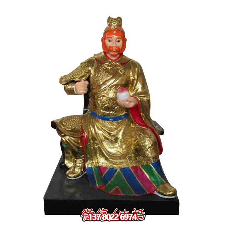 玻璃鋼佛像，金烤漆噴涂