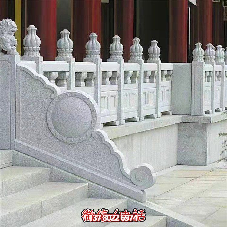 精美石雕欄桿欄板，點綴景區景點，增添園林雕塑之美