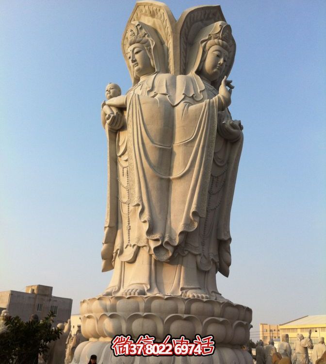 大型觀音大理石雕塑，精美的園林景觀裝飾